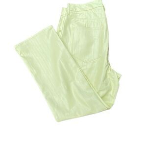 Good American Better Than Leather Pants Good Icon Jeans Key Lime Plus 15 36x32